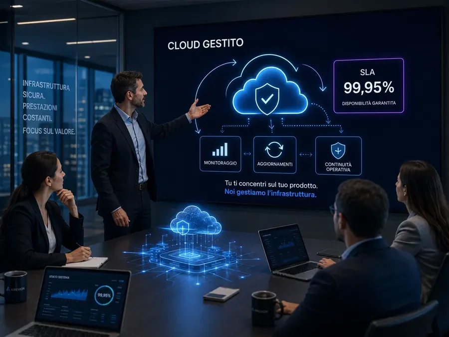 Cloud gestito, con SLA del 99,95%